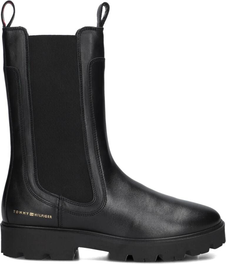 TOMMY HILFIGER Chelsea Boots Dames Th Lthr Mid Chelsea Maat: 37 Materiaal: Leer Kleur: Zwart