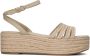 TOMMY HILFIGER Sandalen Dames Essential Basic Flatform Maat: 41 Materiaal: Leer Kleur: Beige - Thumbnail 4