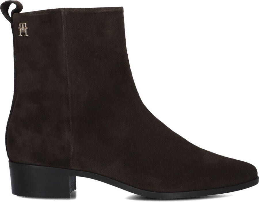 TOMMY HILFIGER Enkellaarsjes Dames Low Cowboy Flat Maat: 36 Materiaal: Suède Kleur: Bruin - Foto 4