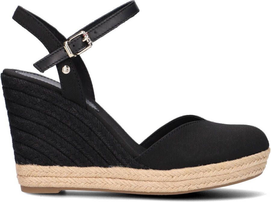 TOMMY HILFIGER Espadrilles Dames Basic Closed Toe High Wedge Maat: 38 Materiaal: Canvas Kleur: Zwart - Foto 6