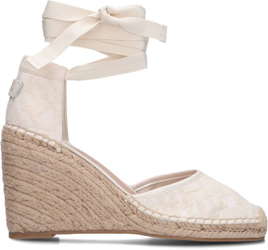 TOMMY HILFIGER Espadrilles Dames Closed Toe Wedge Monogram W Maat: 40 Materiaal: Canvas Kleur: Wit - Foto 3