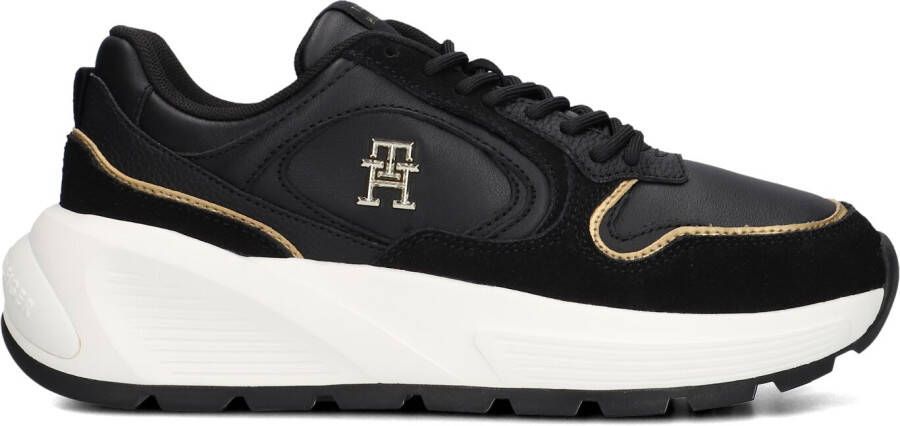 TOMMY HILFIGER Lage Sneakers Dames Chunky Fashion Runner Maat: 37 Materiaal: Leer Kleur: Zwart - Foto 2