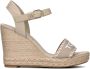 TOMMY HILFIGER Sandalen Dames Seasonal Webbing Wedge Maat: 40 Materiaal: Leer Kleur: Beige - Thumbnail 4