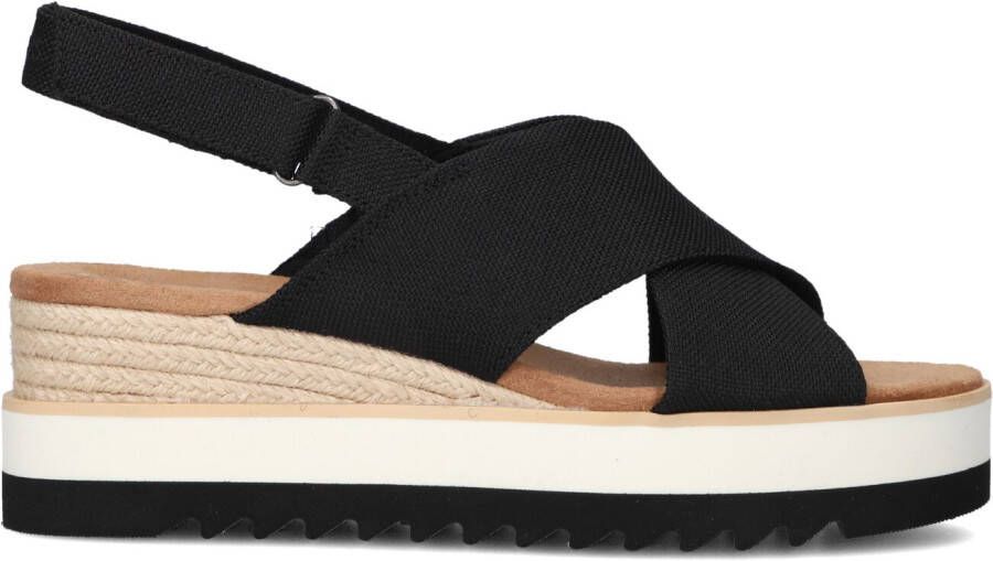 TOMS Dames Diana Crossover Maat: 36 Materiaal: Textiel Kleur: Zwart