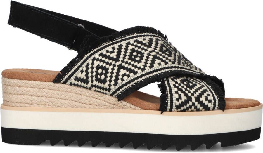 TOMS Dames Diana Crossover Maat: 38 Materiaal: Textiel Kleur: Zwart