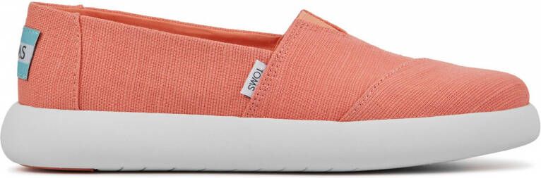 TOMS Instappers Dames Instapschoenen Damesschoenen Canvas Alpargata Mallow Zalm