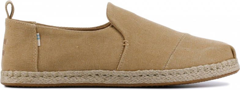 TOMS Espadrilles Heren/Instapper/Herenschoenen Canvas Alpargata Beige -  Schoenen.nl