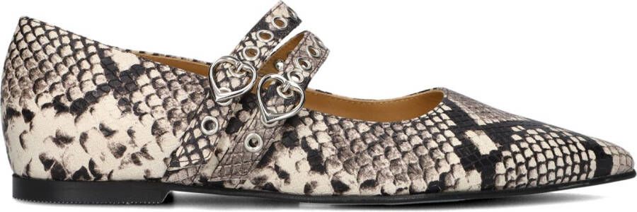 TORAL Ballerina Dames Coeur Maat: 36 Materiaal: Leer Kleur: Zwart