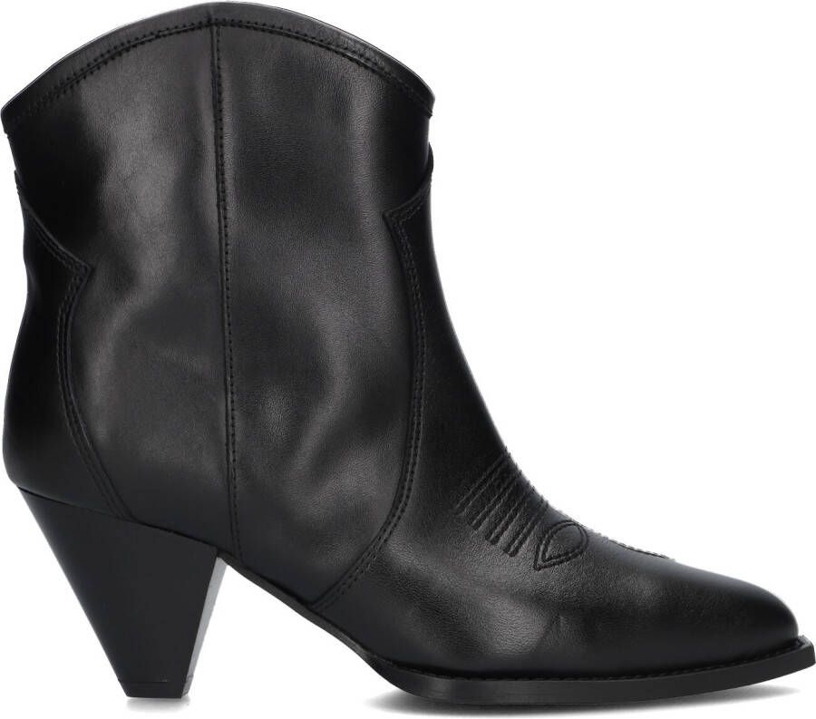 TORAL Enkellaarsjes Dames Cream Maat: 37 Materiaal: Leer Kleur: Zwart