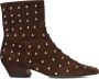 TORAL Enkellaarsjes Dames Irene Punk Maat: 41 Materiaal: Suède Kleur: Bruin - Thumbnail 4