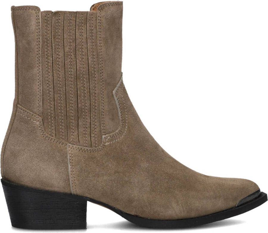 TORAL Enkellaarsjes Dames Lisen Maat: 43 Materiaal: Suède Kleur: Taupe