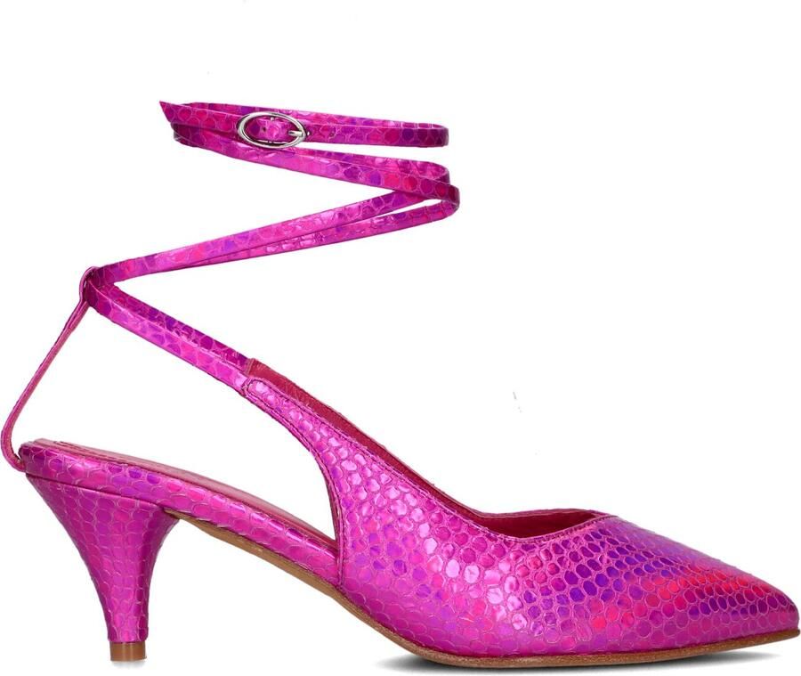 Toral Dames Pumps Damesschoenen Leer Crocoprint hoogte Nor Fuchsia - Foto 2