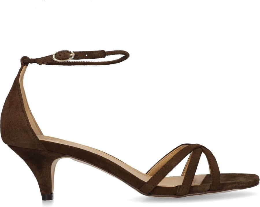 TORAL Sandalen met Hak Dames Rima Suède Bruin