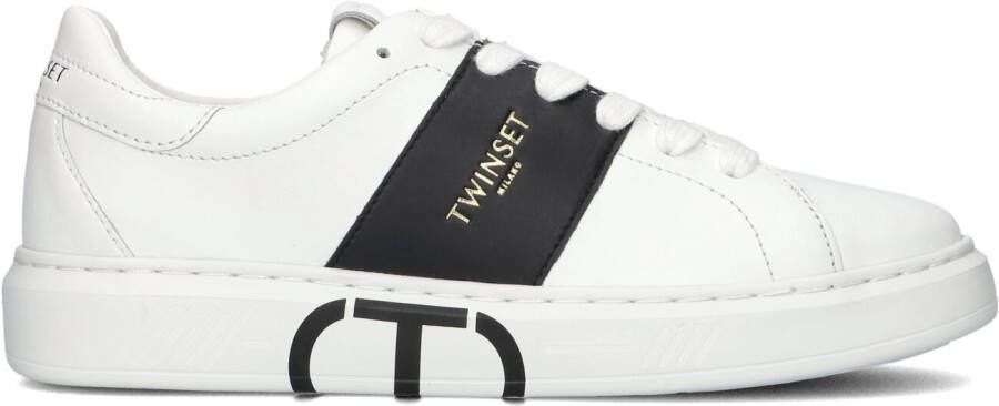 TWINSET MILANO Lage Sneakers Dames 241tcp010 Maat: 37 Materiaal: Leer Kleur: Wit - Foto 2