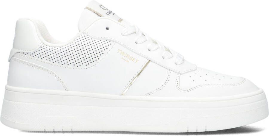 TWINSET MILANO Lage Sneakers Dames 251tcp010 Maat: 36 Materiaal: Leer Kleur: Wit