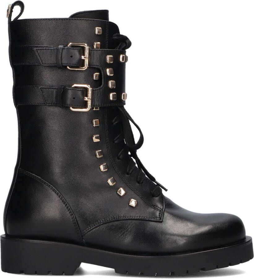 TWINSET MILANO Veterboots Dames 242tcp082 Maat: 36 Materiaal: Leer Kleur: Zwart