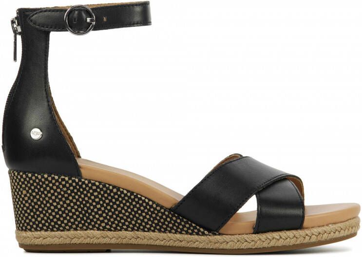 UGG Eugenia leren sleehakken zwart - Schoenen.nl