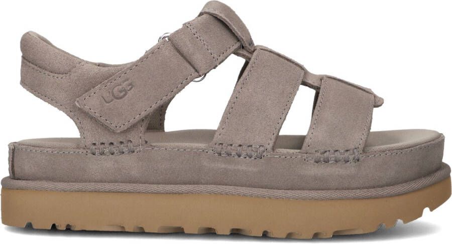 UGG Dames W Goldenstar Strap Maat: 43 Materiaal: Suède Kleur: Taupe