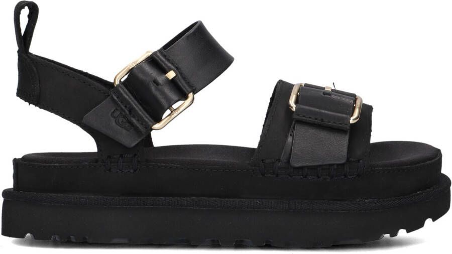 UGG Dames W Goldenstar Villa Maat: 40 Materiaal: Leer Kleur: Zwart