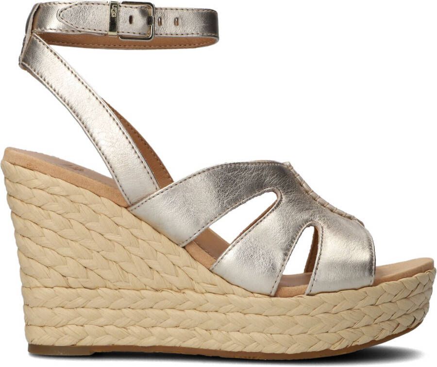 UGG Sandalen Dames W Careena Maat: 41 Materiaal: Leer Kleur: Goud - Foto 3