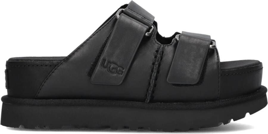 UGG Slippers Dames Goldenstar Hi Slide Maat: 40 Materiaal: Leer Kleur: Zwart