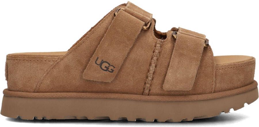 UGG Slippers Dames W Goldenstar Hi Slide Maat: 38 Materiaal: Suède Kleur: Cognac - Foto 2