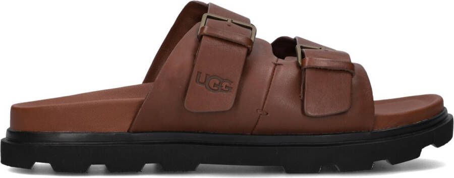 UGG Slippers Heren Capitola Buckle Slide Maat: 42 Materiaal: Leer Kleur: Bruin