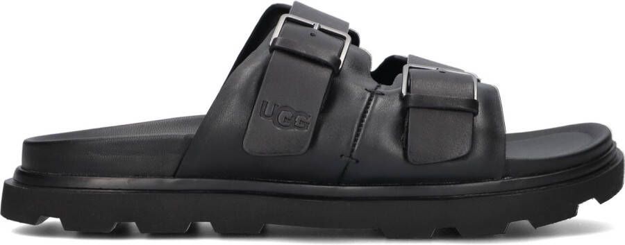 UGG Slippers Heren Capitola Buckle Slide Maat: 43 Materiaal: Leer Kleur: Zwart