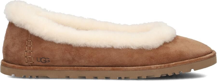 UGG Ballerina Dames Zora Ballet Flat Maat: 39 Materiaal: Suède Kleur: Bruin