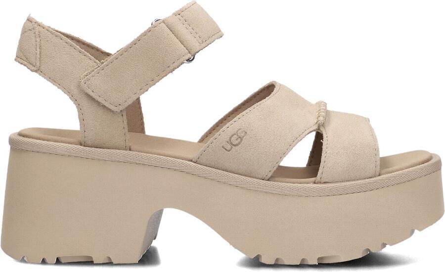UGG Sandalen met Hak Dames W New Heights Ankle Strap Maat: 41 Materiaal: Suède Kleur: Beige - Foto 2