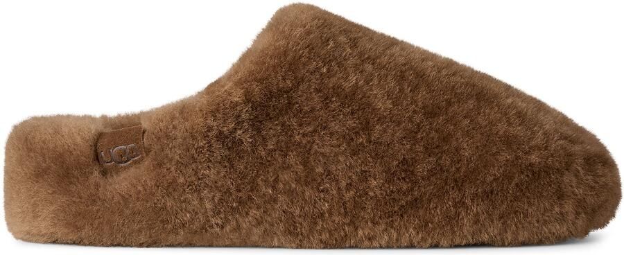 UGG Instappers Dames W Elea Fluffed Slip-on Leer Bruin