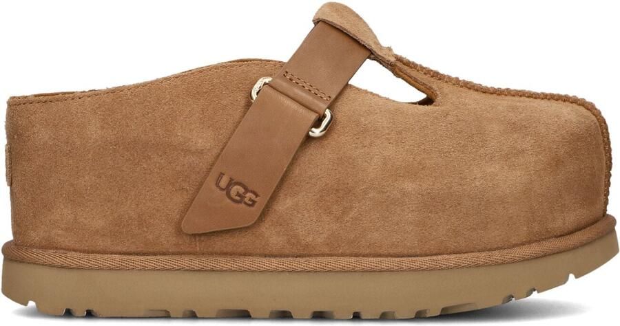 UGG Instappers Dames W Goldenstar Hi Clog Maat: 40 Materiaal: Suède Kleur: Camel - Foto 3