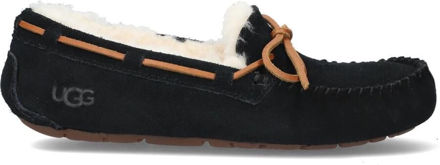 UGG Pantoffels Dames Sloffen Instappers Suède Harde zool Dichte hiel 1107949 Zwart - Foto 4