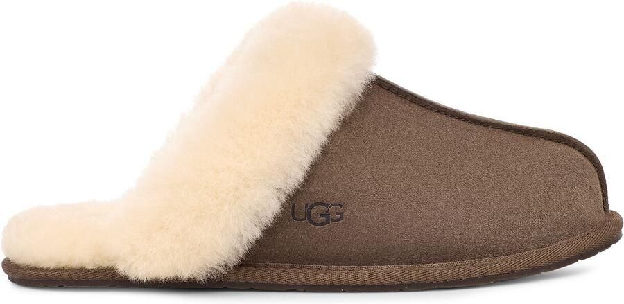 UGG Pantoffels Dames Sloffen Instappers Suède Harde zool Dichte hiel scufette II Bruin - Foto 2