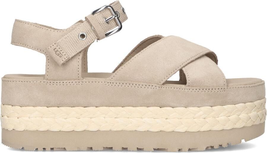 UGG Sandalen Dames Aubrey Ankle Maat: 46 Materiaal: Suède Kleur: Beige