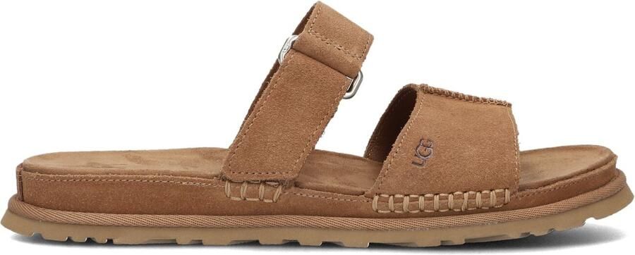 UGG Slippers Dames W Goldengaze Slide Maat: 37 Materiaal: Suède Kleur: Camel - Foto 3
