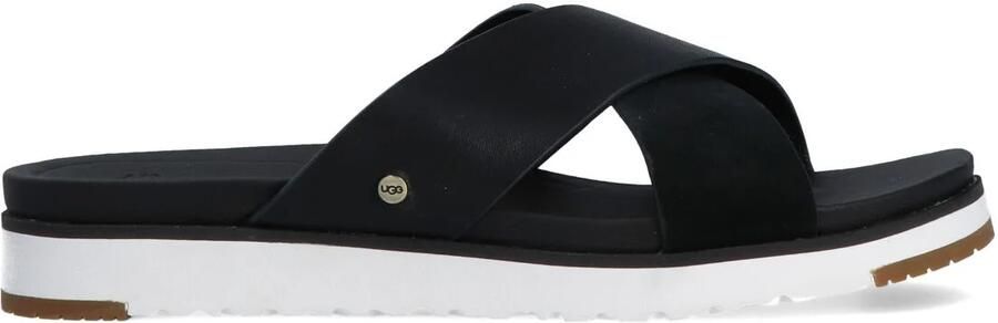 UGG Slippers Dames W Kari Slide Maat: 36 Materiaal: Leer Kleur: Zwart - Foto 2