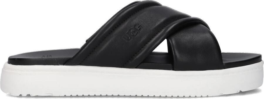 UGG Slippers Dames W Zayne Crossband Maat: 37 Materiaal: Leer Kleur: Zwart