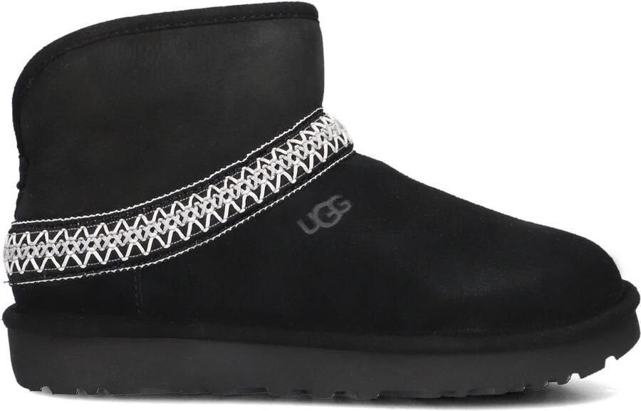 UGG Vachtlaarzen Dames Classic Mini Crescent Maat: 36 Materiaal: Suède Kleur: Zwart - Foto 2