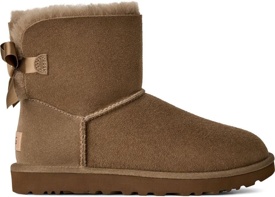 UGG Vachtlaarzen Dames W Ultra Mini Bailey Bow Suède Bruin