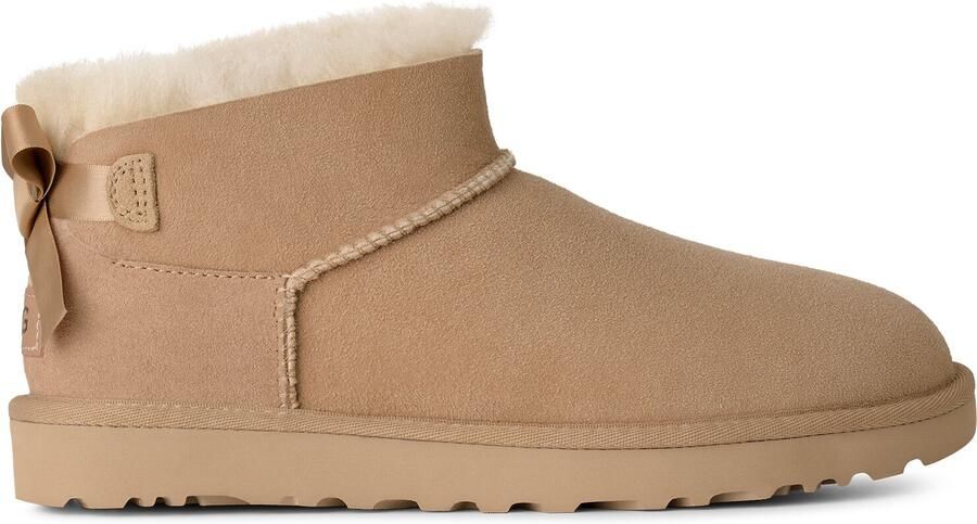 UGG Vachtlaarzen Dames W Ultra Mini Bailey Bow Suède Zand - Foto 3