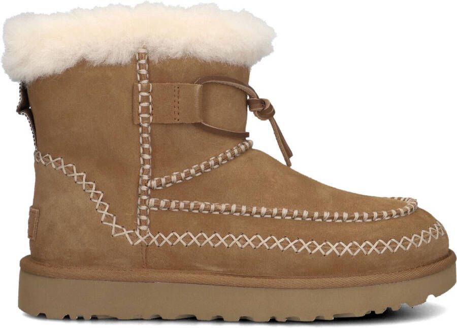 UGG Vachtlaarzen Dames Classic Mini Alpine Maat: 40 Materiaal: Leer Kleur: Camel