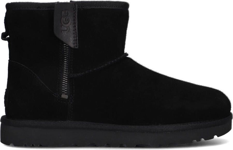 UGG Vachtlaarzen Dames Classic Mini Bailey Zip Maat: 36 Materiaal: Leer Kleur: Zwart - Foto 2