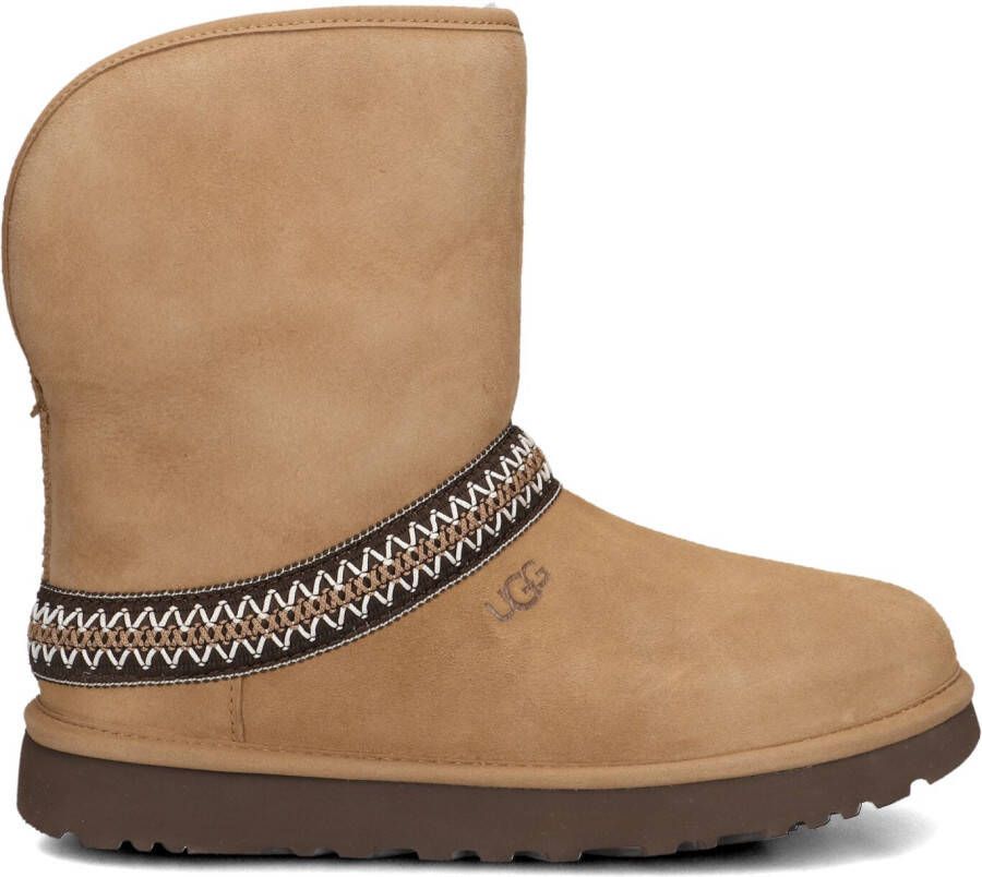 UGG Vachtlaarzen Dames Classic Short Crescent Maat: 37 Materiaal: Suède Kleur: Cognac - Foto 2