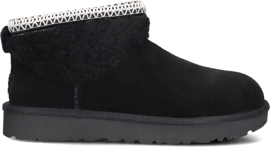 UGG Vachtlaarzen Dames Classic Ultra Mini Maxi Curly Maat: 37 Materiaal: Suède Kleur: Zwart