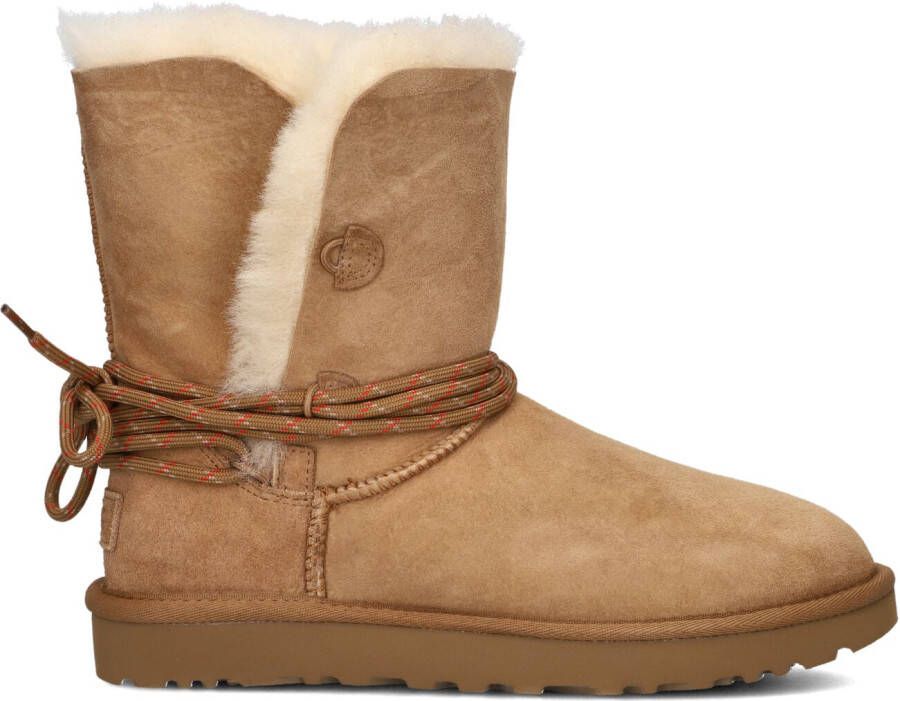 UGG Vachtlaarzen Dames W Bailey Tie Maat: 39 Materiaal: Suède Kleur: Camel