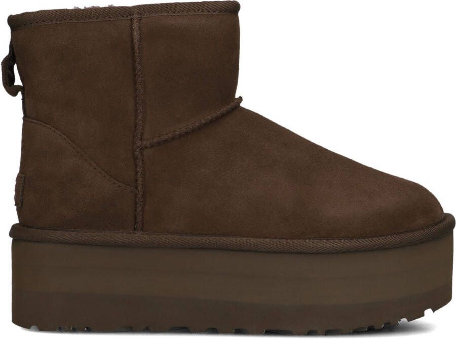 UGG Vachtlaarzen Dames W Classic Mini Platform Maat: 43 Materiaal: Suède Kleur: Bruin - Foto 4