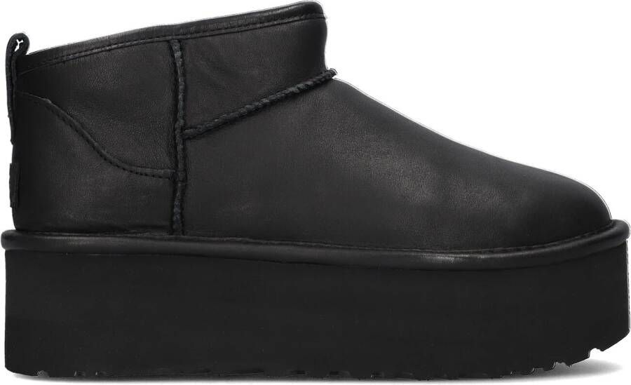 UGG Vachtlaarzen Dames W Classic Ultra Mini Platform Maat: 40 Materiaal: Leer Kleur: Zwart