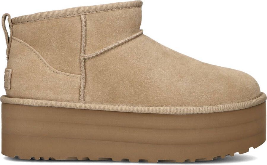 UGG Vachtlaarzen Dames W Classic Ultra Mini Platform Maat: 40 Materiaal: Suède Kleur: Beige - Foto 6