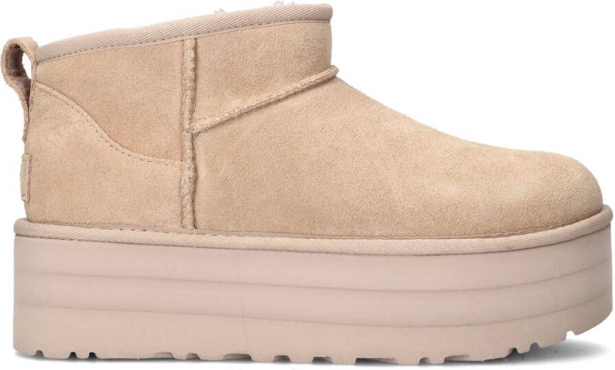UGG Vachtlaarzen Dames W Classic Ultra Mini Platform Maat: 40 Materiaal: Suède Kleur: Beige - Foto 5